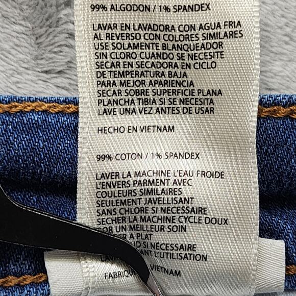 Whetherly Jeans Womens 29/8 Blue Brandon Distressed High Rise Ankle Straight Leg - Picture 10 of 15